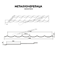 Металлочерепица МЕТАЛЛ ПРОФИЛЬ Ламонтерра NormanMP (ПЭ-01-8017-0.5)